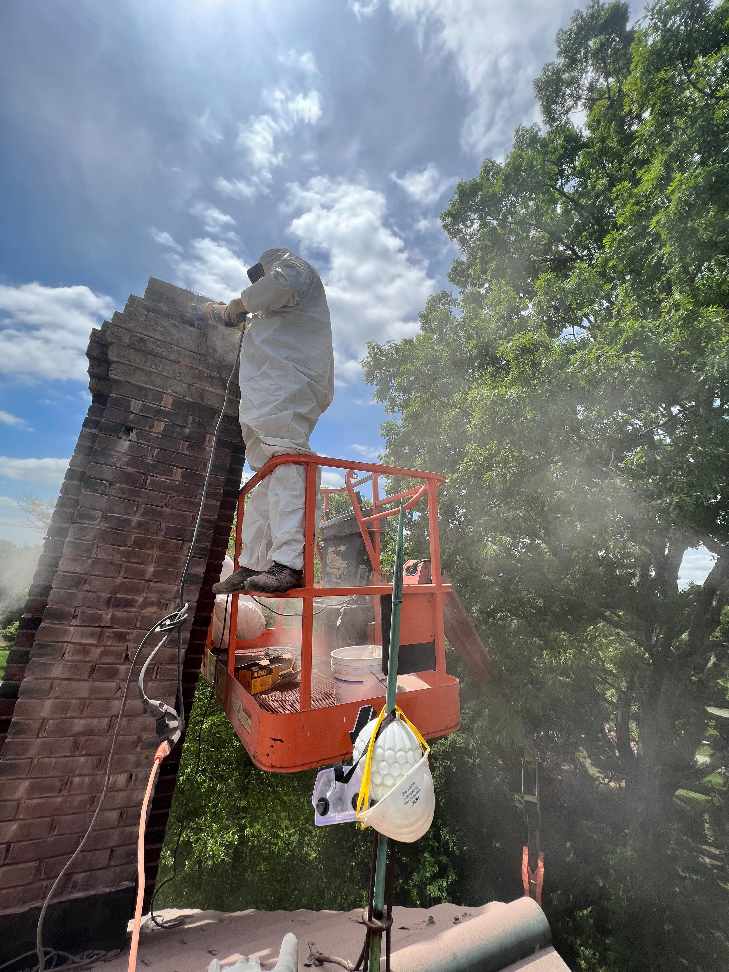Chimney work on a New Jersey home