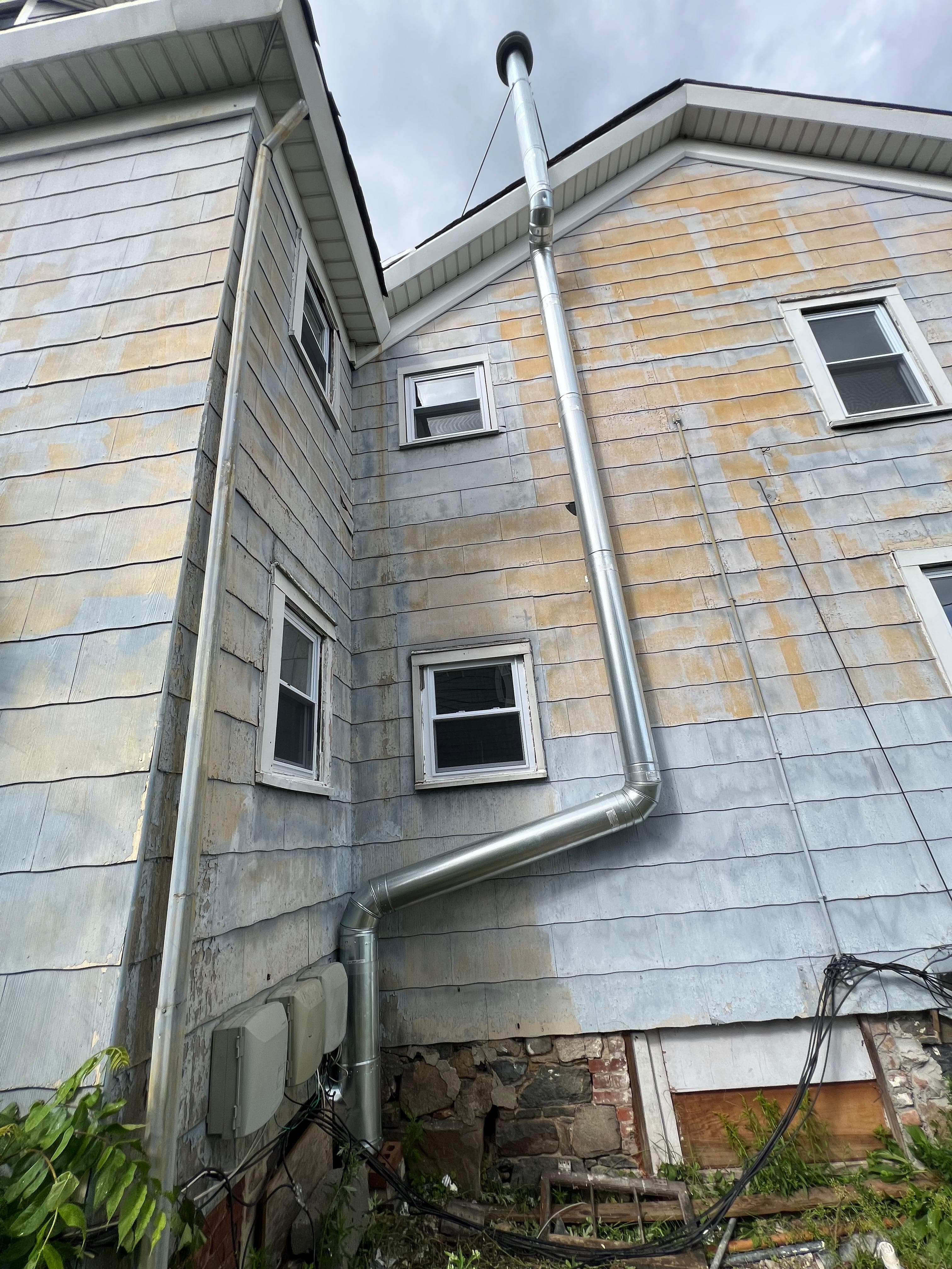 Detailed chimney structure after repair