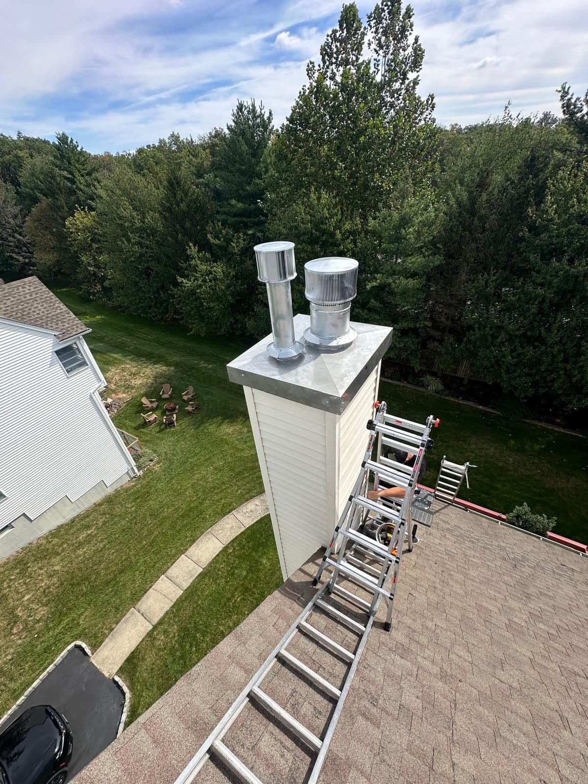 Chimney after repair and protection