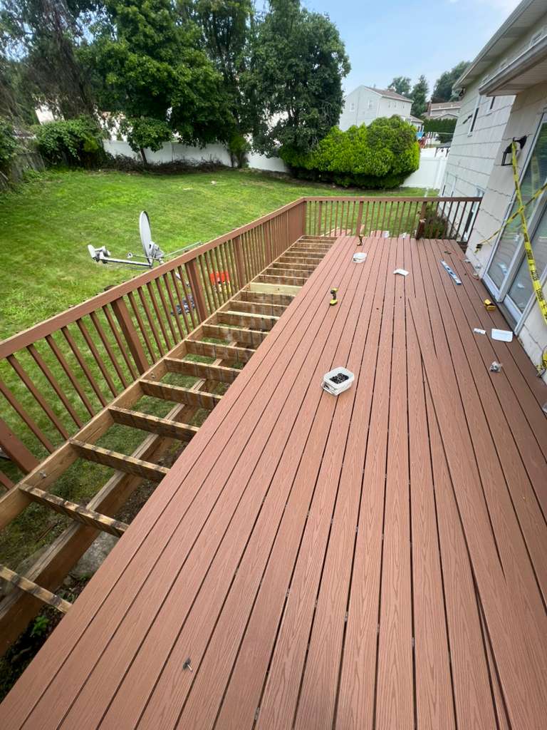 Custom-built residential deck